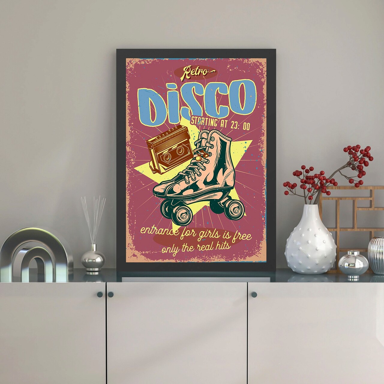 Tablou decorativ, Disco (55 x 75), Polistiren, Multicolor - imagine 3